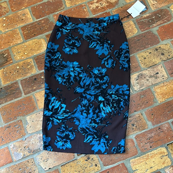 WHO WHAT WEAR Floral Midi Pencil Skirt sz8 NWT - Picture 9 of 14
